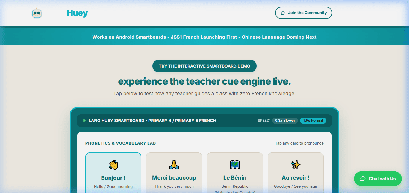 Lang Huey: Autonomous Smartboard French Engine